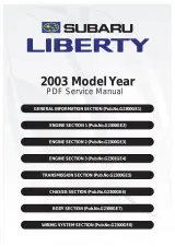 Subaru Liberty / Outback 2.0 L, 2.5 L, and 3.0 L 1998–2003 Service Manual (P/N G2300GE1) – preview page 2