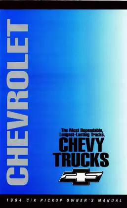 1994 Chevrolet C/K Silverado owners manual