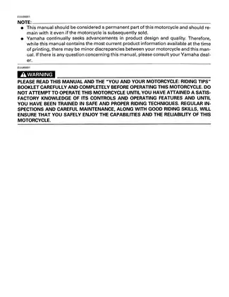 Yamaha 1989-1999 Yamaha FZR600, FZR600W, FZR600WC repair manual manual preview page 4 - thumbnail