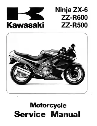 1990-2005 Kawasaki Ninja ZX-6, ZZ-R600, ZZ-R500 motorcycle service manual Preview image 1
