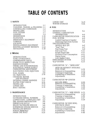 1977-1989 Mercury Mariner 45 hp - 220 hp outboard motor service manual Preview image 2