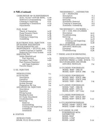 1977-1989 Mercury Mariner 45 hp - 220 hp outboard motor service manual Preview image 3