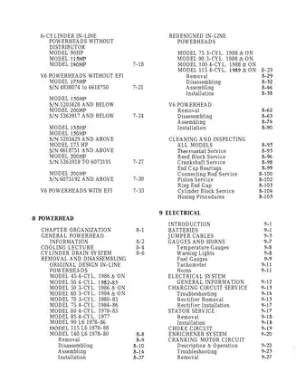 1977-1989 Mercury Mariner 45 hp - 220 hp outboard motor service manual Preview image 4