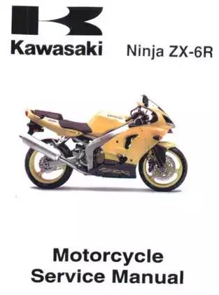 Kawasaki Ninja ZX-6R Motorcycle Service Manual Preview image 2