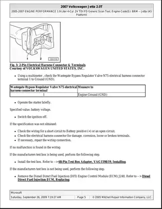 2005-2008 Volkswagen Jetta repair manual Preview image 5