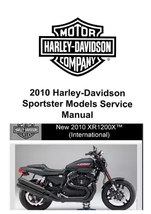 2010 Harley-Davidson Sportster XL1200, XL883 service manual Preview image 1