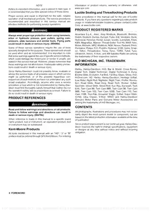2010 Harley-Davidson Sportster XL1200, XL883 service manual Preview image 3