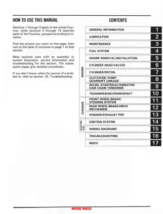 1986-1987 Honda TRX70, Fourtrax ATV service manual Preview image 2