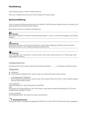 BMW K 1200 RS Motorcycle Repair Manual | Comprehensive Maintenance & Service Guide Preview image 4