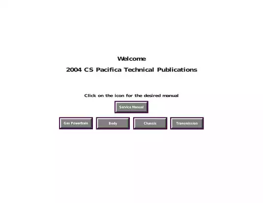 2004-2007 Chrysler Pacifica repair manual Preview image 1