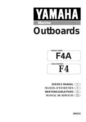 Yamaha F4A, F4 outboard motor service manual Preview image 1