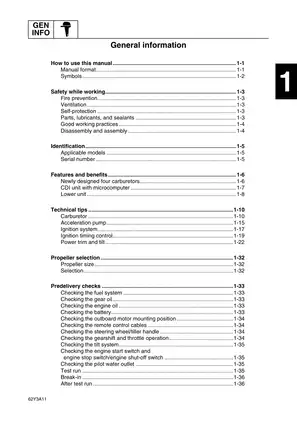 Yamaha F50A Outboard Motor Service Manual (2000) Preview image 5
