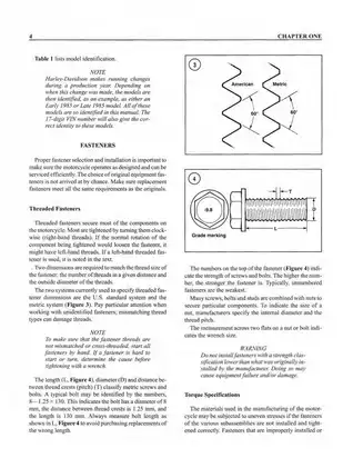 Harley-Davidson FLH, FLT & FXR Service Manual (1984-1998) Preview image 4