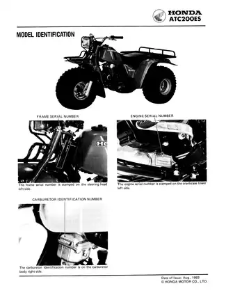 1984 Honda ATC200ES Big Red shop manual Preview image 4