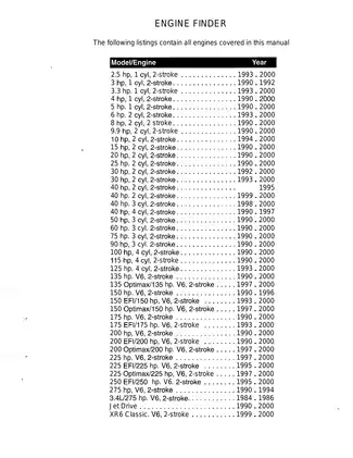 Mercury & Mariner Outboard Engine Service Manual (Covers 2.5-275 HP Models, 1990-2000)