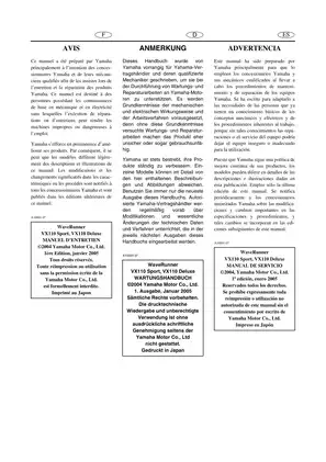 Yamaha WaveRunner VX110 Sport & Deluxe Service Manual Preview image 3