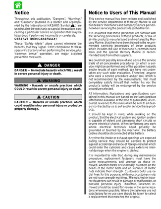 Mercury Marine Outboard Service Manual (1987-1993) - Comprehensive Guide for Models 70-115 HP Preview image 2