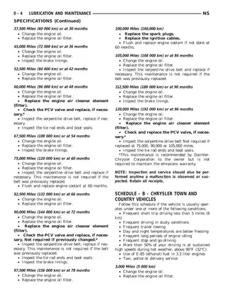 2000 Town and Country GS, Dodge Caravan, Voyager manual Preview image 4