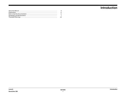 Xerox DocuColor 250 Service Documentation - Comprehensive Maintenance Manual Preview image 3