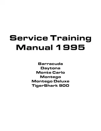 1995 Arctic Cat Tigershark PWC service training manual Preview image 1
