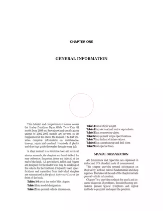 Harley-Davidson Dyna Glide Twin Cam 88 Service Manual (1999-On)