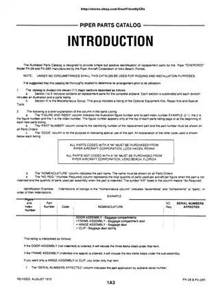 Comprehensive Piper PA-28 & PA-28R Parts Catalog with Aerofiche Details Preview image 3
