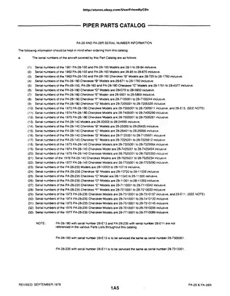 Piper Cherokee PA-28, PA-28R aircraft parts catalog Preview image 5