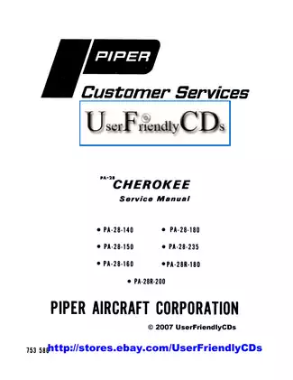 Piper Cherokee PA-28 Service Manual - Complete Guide for Efficient Aircraft Maintenance
