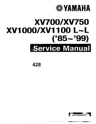 1985-1999 Yamaha Virago XV700, XV750, XV1000, XV1100 service manual Preview image 1