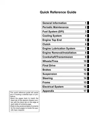 Kawasaki Z1000 Motorcycle Service Manual - Comprehensive Guide Preview image 3