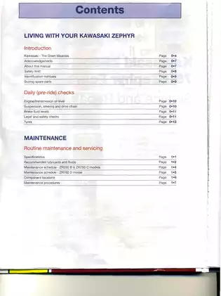 Kawasaki ZR550 & ZR750 Zephyr Service & Repair Manual (1990-1997) Preview image 4