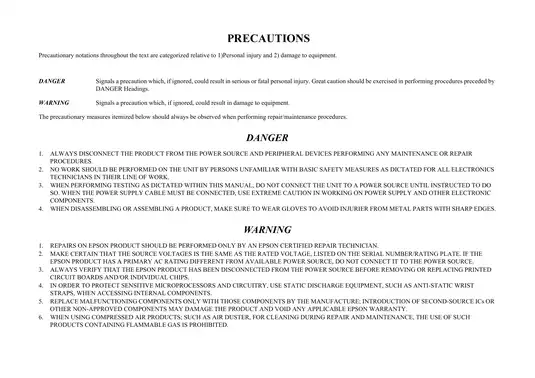 Epson WorkForce 1100 Printer Service Manual and Repair Guide Preview image 2