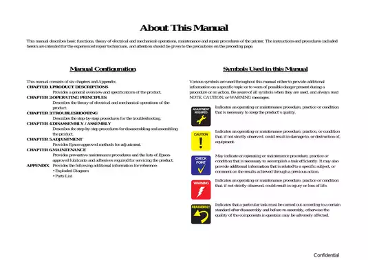 EPSON WorkForce 600 Printer Service Manual - Comprehensive Guide for Technicians Preview image 4