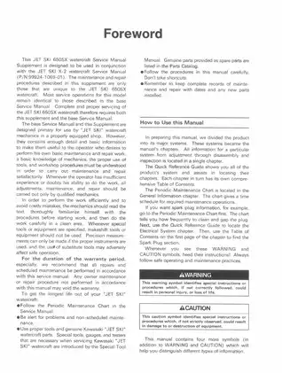 Comprehensive JET SKI 650SX Service Manual & Supplement Preview image 2