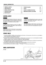 1988–2000 Honda GL1500 Gold Wing, Aspencade & SE Shop Manual (P/N 61HB903) – preview page 3
