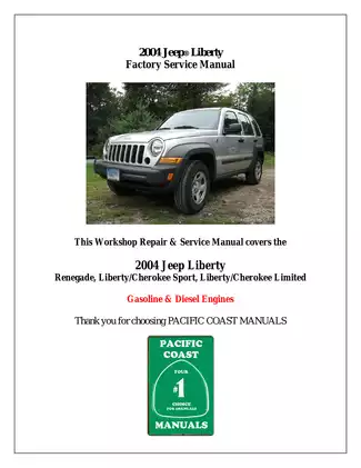 2004 Jeep Liberty, Renegade,  Cherokee Sport, Cherokee Limited factory service manual Preview image 1