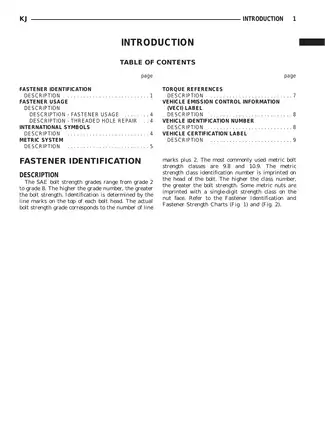 2004 Jeep Liberty, Renegade,  Cherokee Sport, Cherokee Limited factory service manual Preview image 3