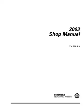 2003 Bombardier Ski-Doo ZX Series Shop Manual - Digital PDF Preview image 2