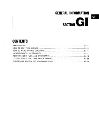 1989 Nissan Truck and Pathfinder Service Manual D21 Series Preview image 3