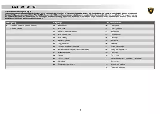 Lamborghini L824 Workshop Manual Preview image 4