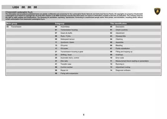 2006-2009 Lamborghini Murcielago LP640 shop manual Preview image 5