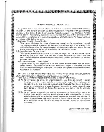 Kawasaki Voyager xXil Motorcycle Service Manual 1986 Preview image 5