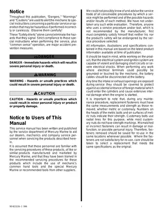 1993-1999 Mercruiser Number 18, GM V-6 262 CID 4.3L Gen II marine engine service manual Preview image 2