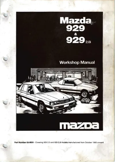 Preview: 1993–2002 Mazda 929 Workshop Manual (P/N 03–0620)