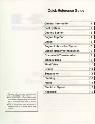 Kawasaki ZRX1200S Motorcycle Service Manual - Comprehensive Repair Guide Preview image 2