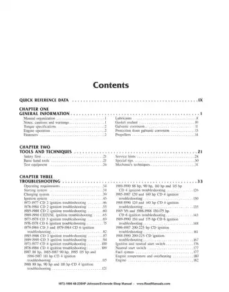 Comprehensive Johnson/Evinrude 48-235HP Shop Manual (1973-1990) - Repair, Maintenance and Troubleshooting Guide Preview image 2