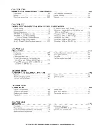 1973-1990 Johnson Evinrude 48hp-235hp outboard motor service manual Preview image 3