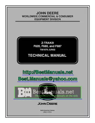 John Deere F620, F680, F687 Technical Service Manual | Complete Repair Guide