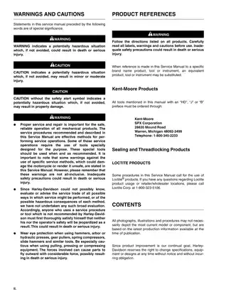 2001 Harley-Davidson Softail models: Heritage Classic,  Fat Boy, Heritage Springer, Standard,  Night Train, Deuce, Springer service manual Preview image 3