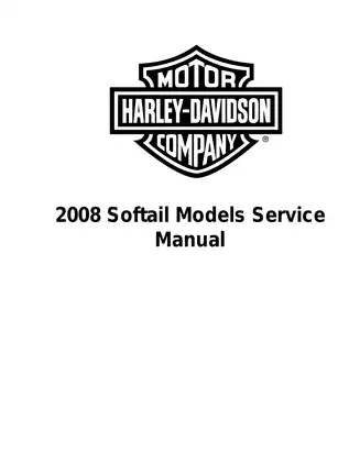 2008 Harley-Davidson Softail Models Service Manual